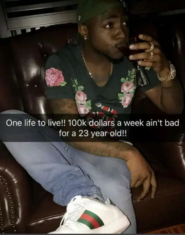 Davido reveals how much he earns a week